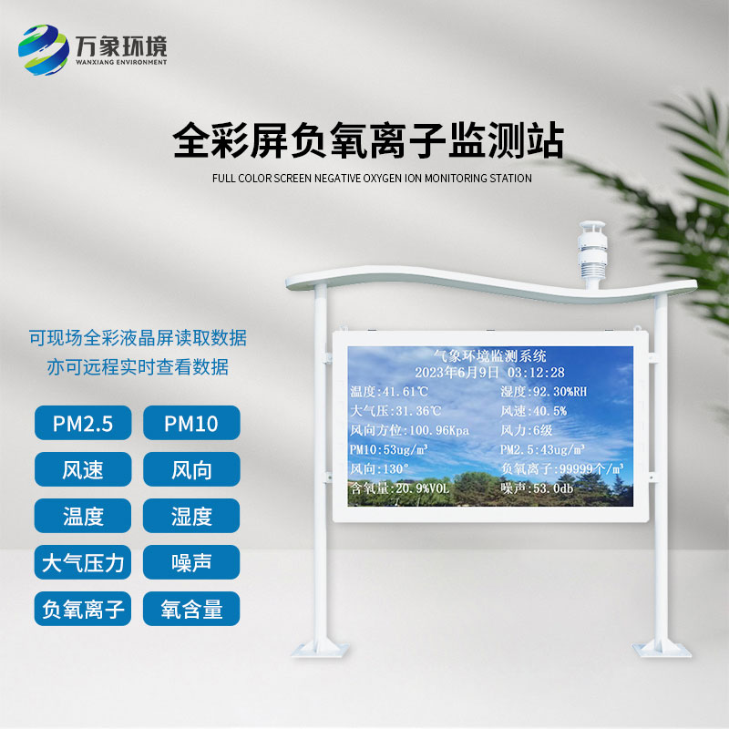 ??什么是全彩屏一體化負氧離子監測站？