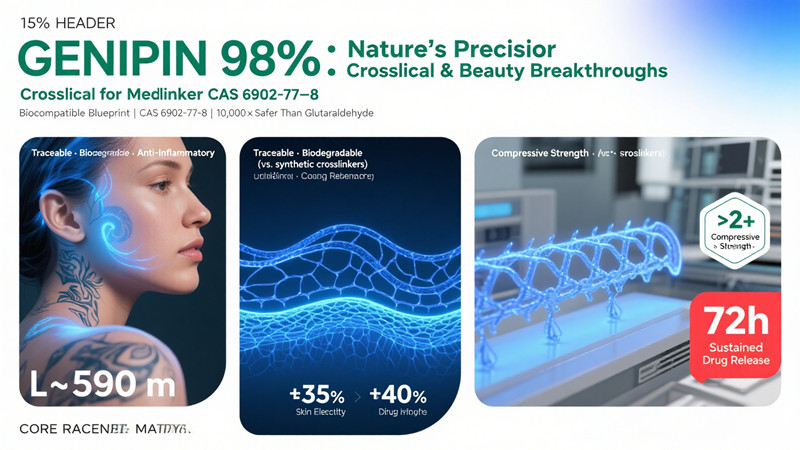 Genipin 98% (Gardenia Extract):  Nature’s Crosslinker for Biomedical & Cosmetic Applications