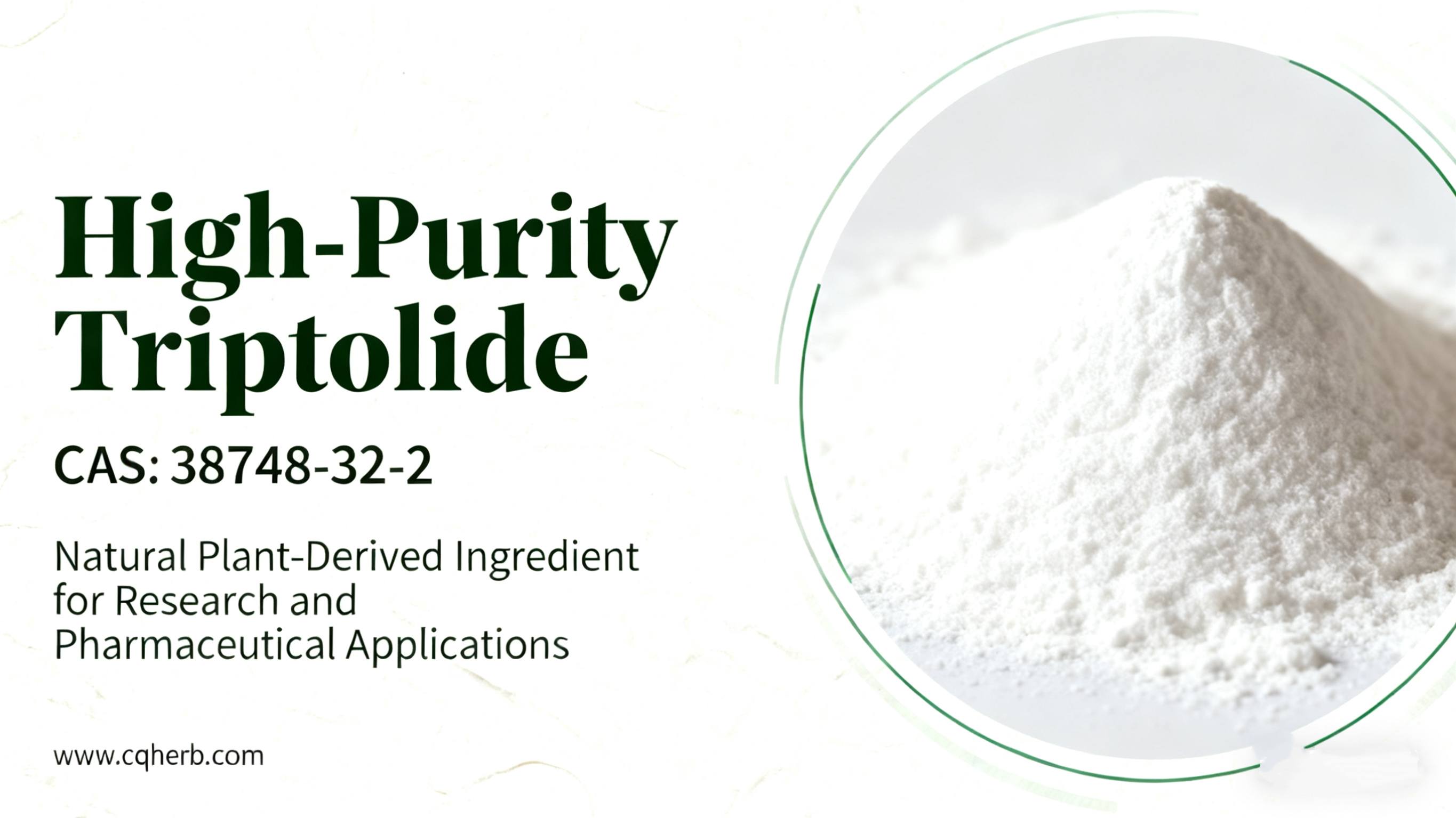 Triptolide (CAS: 38748-32-2): High-Purity Plant-Based Ingredient for Innovative Pharmaceutical Applications